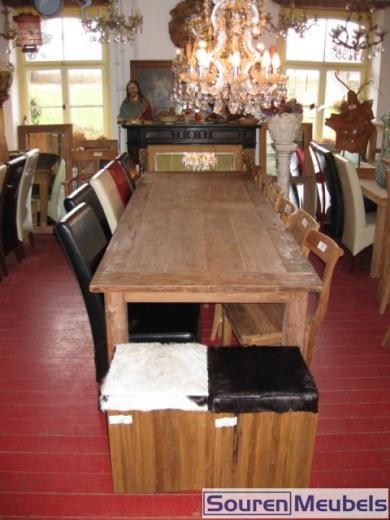 300x100cm teak tafel oud hout